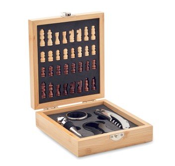 CHESSET - Set da vino con scacchiera