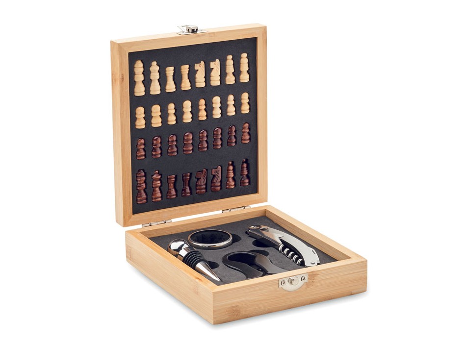 CHESSET - Set da vino con scacchiera