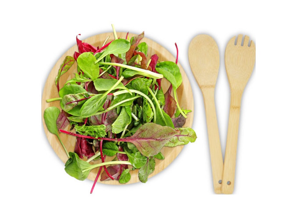 Ciotola e utensili Argulls in bambù per insalata