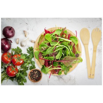 Ciotola e utensili Argulls in bambù per insalata