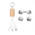 CLAUER - Cavo 3 in 1 in bamboo