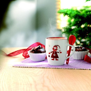 CLAUS - Tazza con cucchiaino integrato