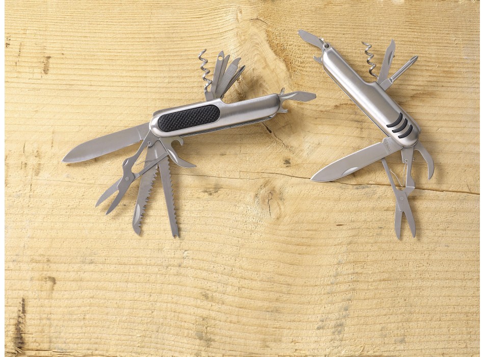 Coltellino tascabile 10 funzioni, in acciaio inox Carol