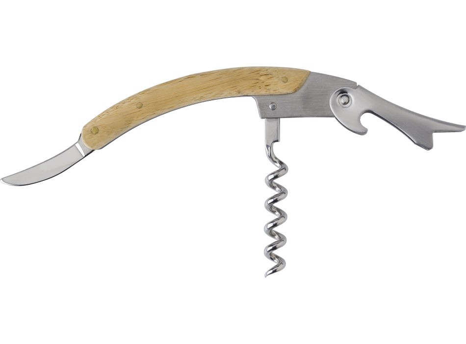 Coltello da cameriere, in bamboo e acciaio inox Lenny