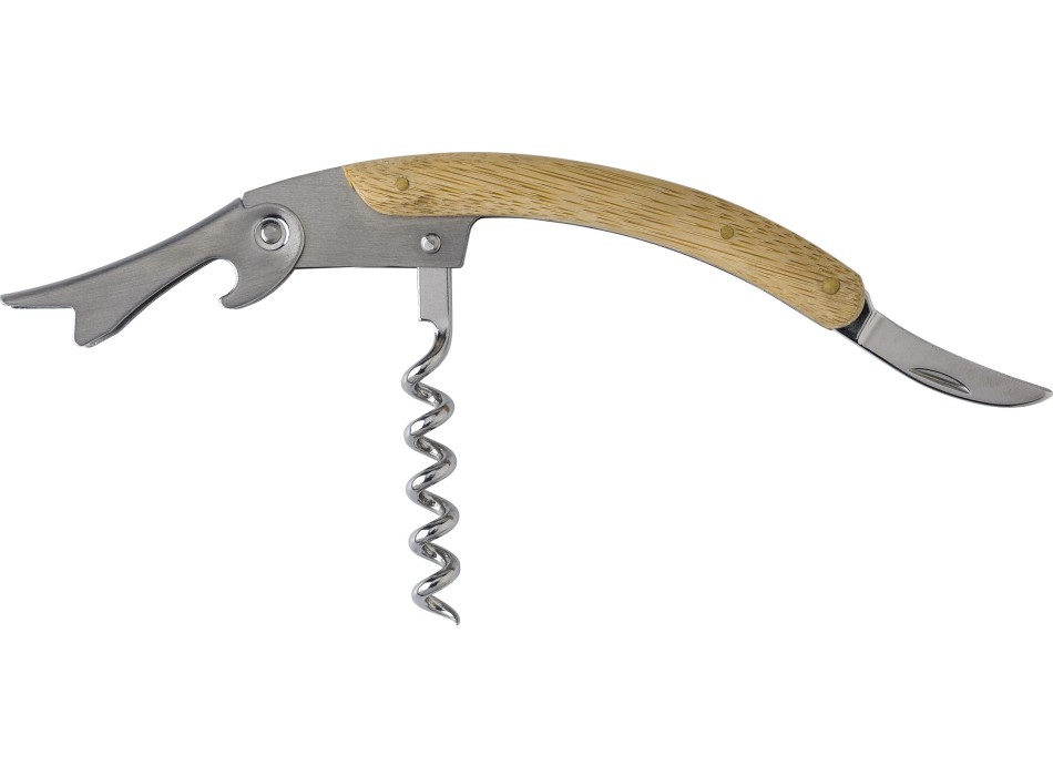 Coltello da cameriere, in bamboo e acciaio inox Lenny