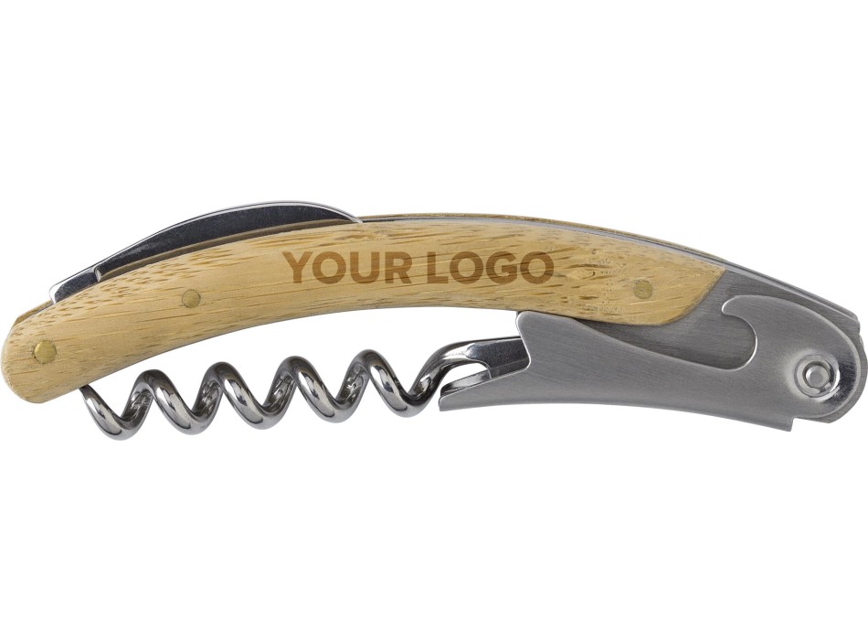 Coltello da cameriere, in bamboo e acciaio inox Lenny