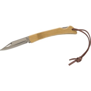 Coltello pieghevole in acciaio inox e bambù Beckett