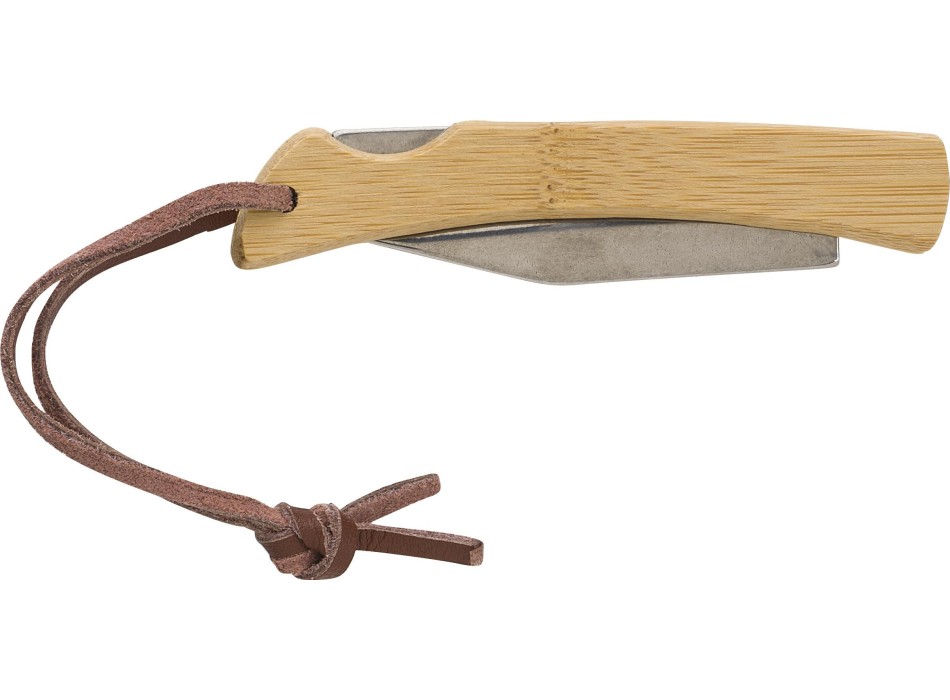 Coltello pieghevole in acciaio inox e bambù Beckett