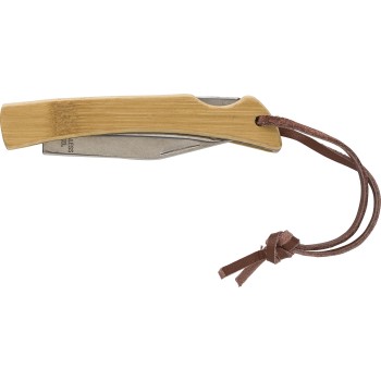 Coltello pieghevole in acciaio inox e bambù Beckett
