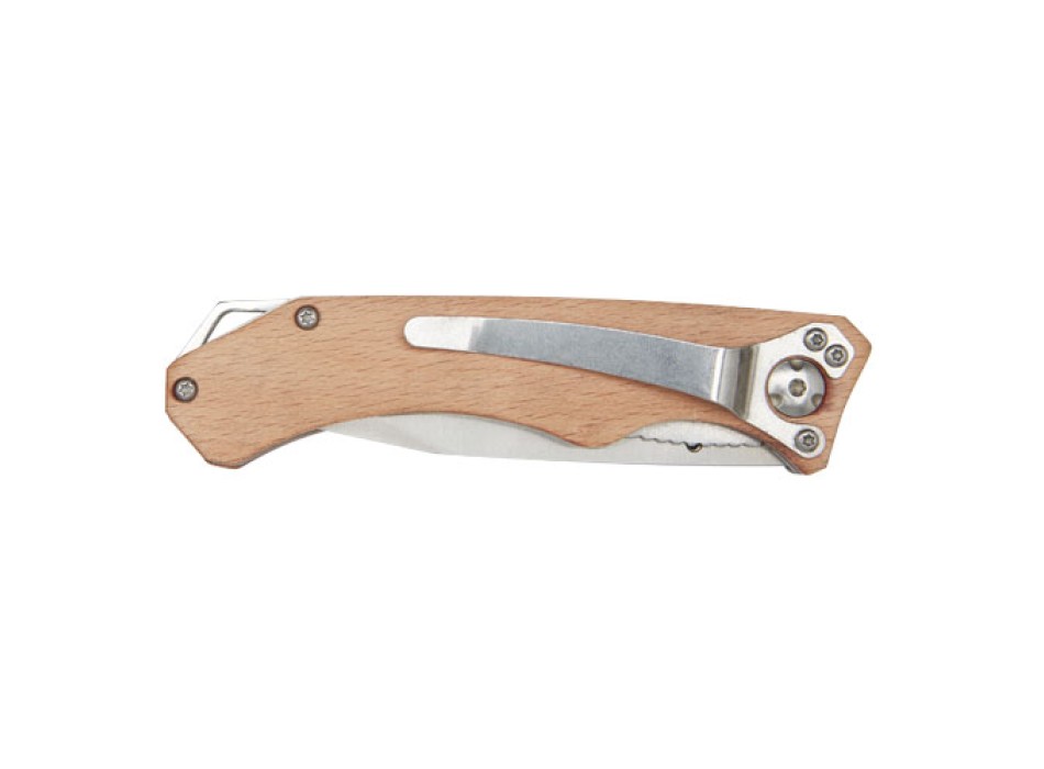 Coltello tascabile Dave in legno con clip per cintura