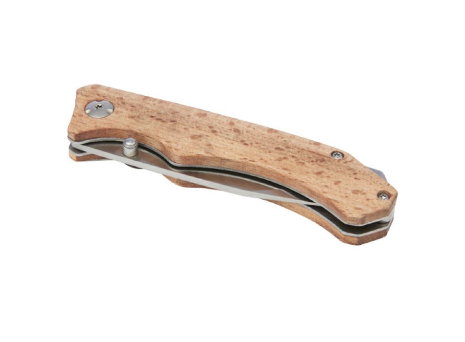 Coltello tascabile Dave in legno con clip per cintura