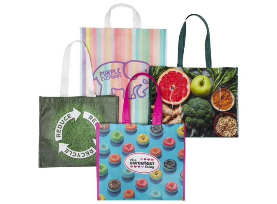 Confezione di borse tote laminate assortite