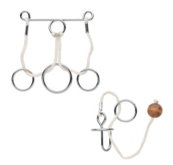 CONNECTION - Set di 2 rompicapo in metallo