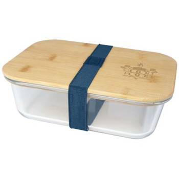 Contenitore per pranzo Roby di vetro con coperchio in bambù