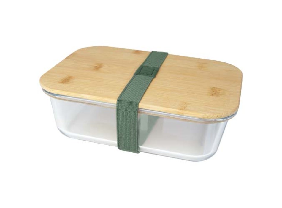 Contenitore per pranzo Roby di vetro con coperchio in bambù