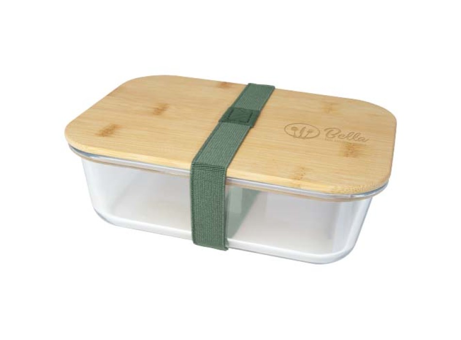 Contenitore per pranzo Roby di vetro con coperchio in bambù