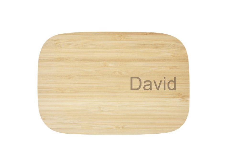 Contenitore per pranzo Tite in acciaio inossidabile con coperchio in bambù