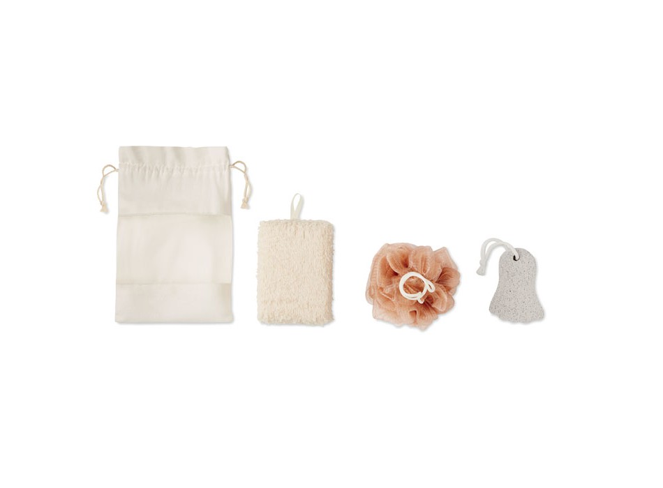 CUIDA SET - Set bagno in pouch di cotone