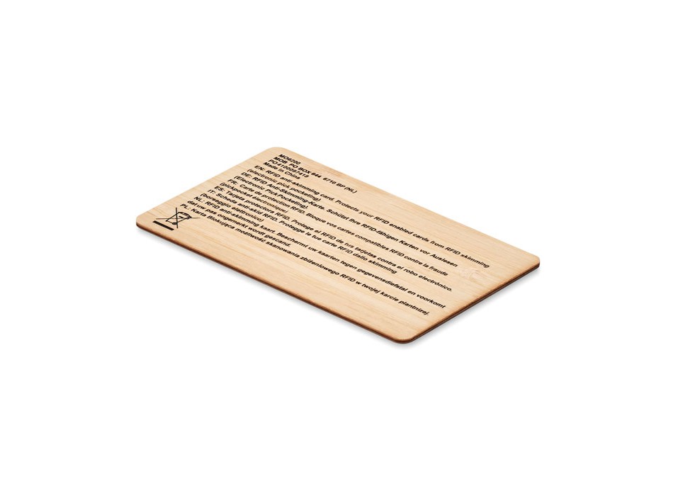 CUSTOS + - Scheda RFID in bamboo