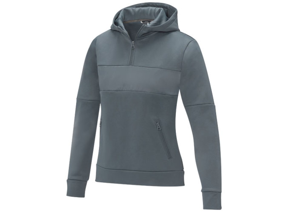 Felpa anorak con cappuccio da donna a mezza zip Sayan