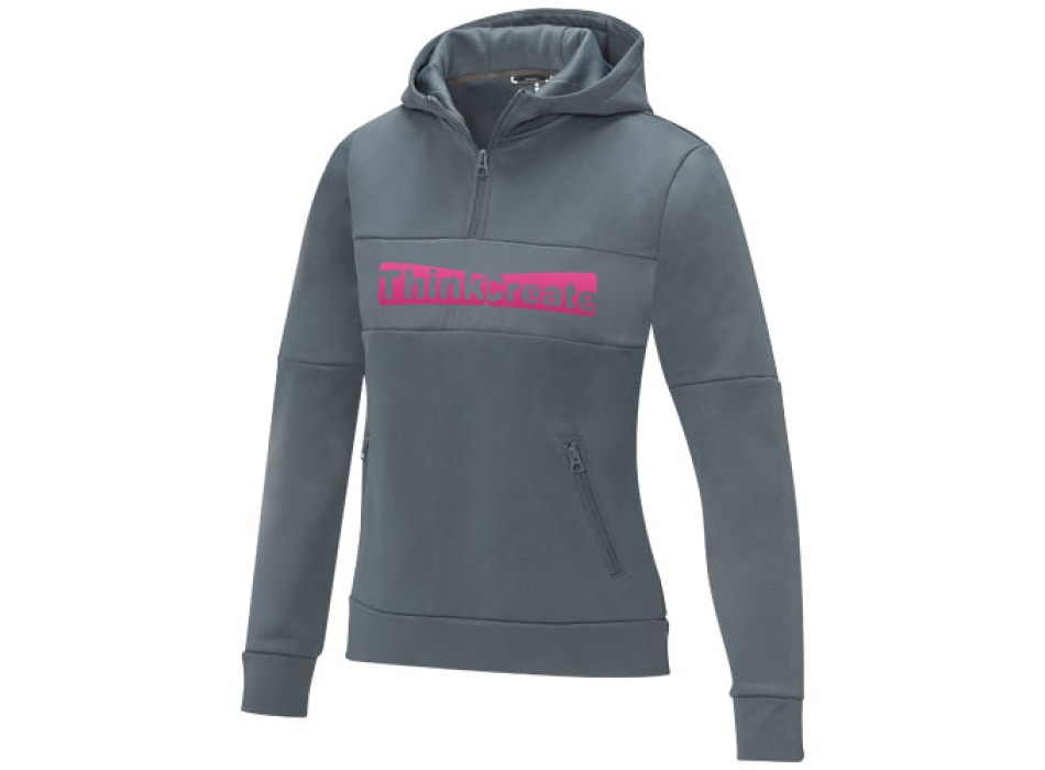 Felpa anorak con cappuccio da donna a mezza zip Sayan