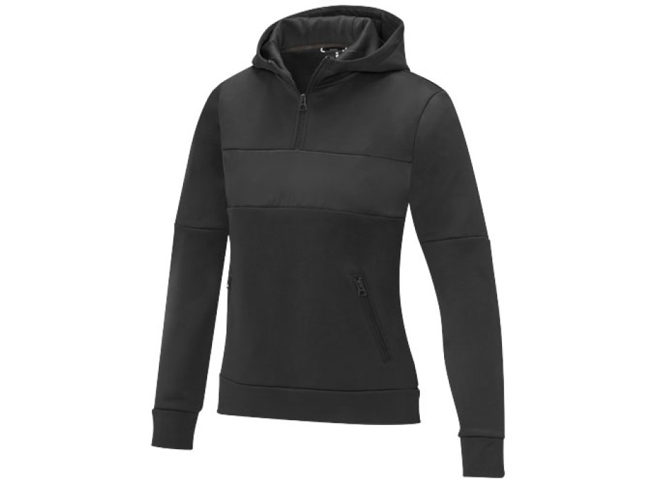 Felpa anorak con cappuccio da donna a mezza zip Sayan
