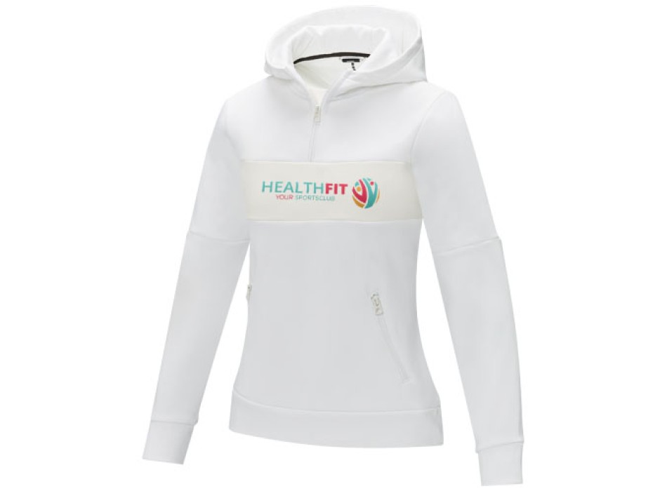 Felpa anorak con cappuccio da donna a mezza zip Sayan