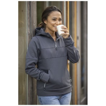 Felpa anorak con cappuccio da donna a mezza zip Sayan
