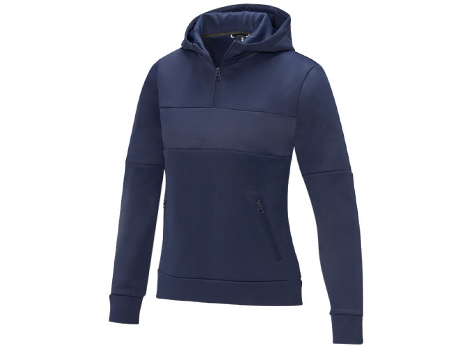 Felpa anorak con cappuccio da donna a mezza zip Sayan