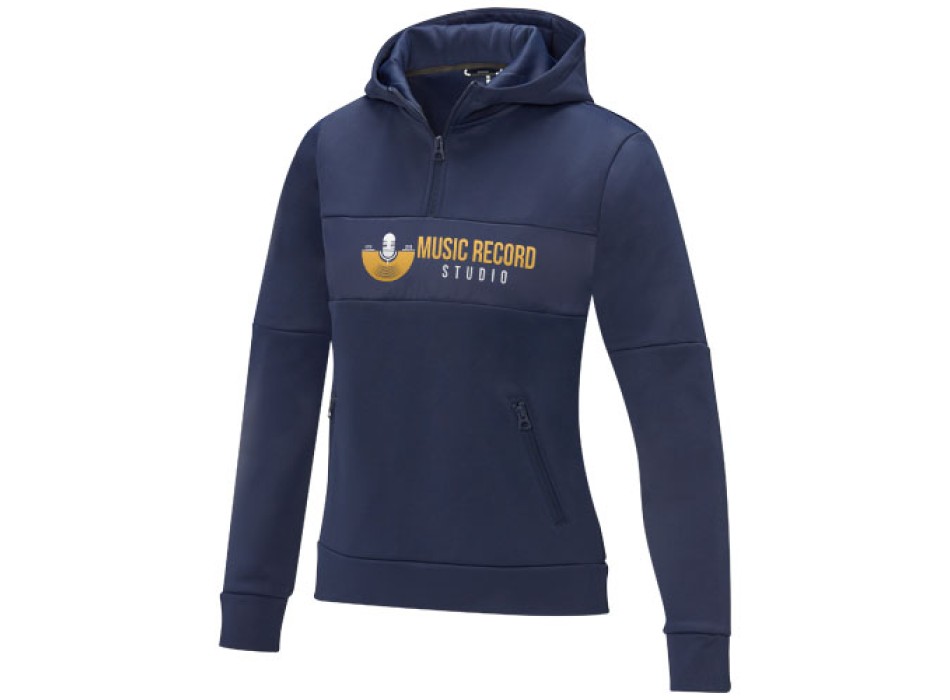Felpa anorak con cappuccio da donna a mezza zip Sayan