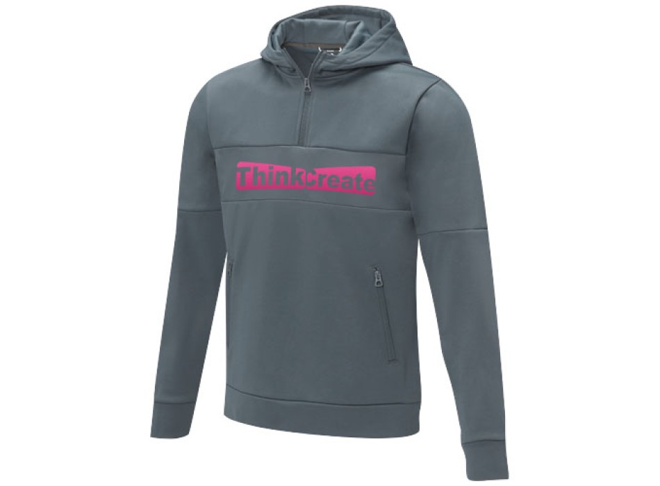 Felpa anorak con cappuccio da uomo a mezza zip Sayan