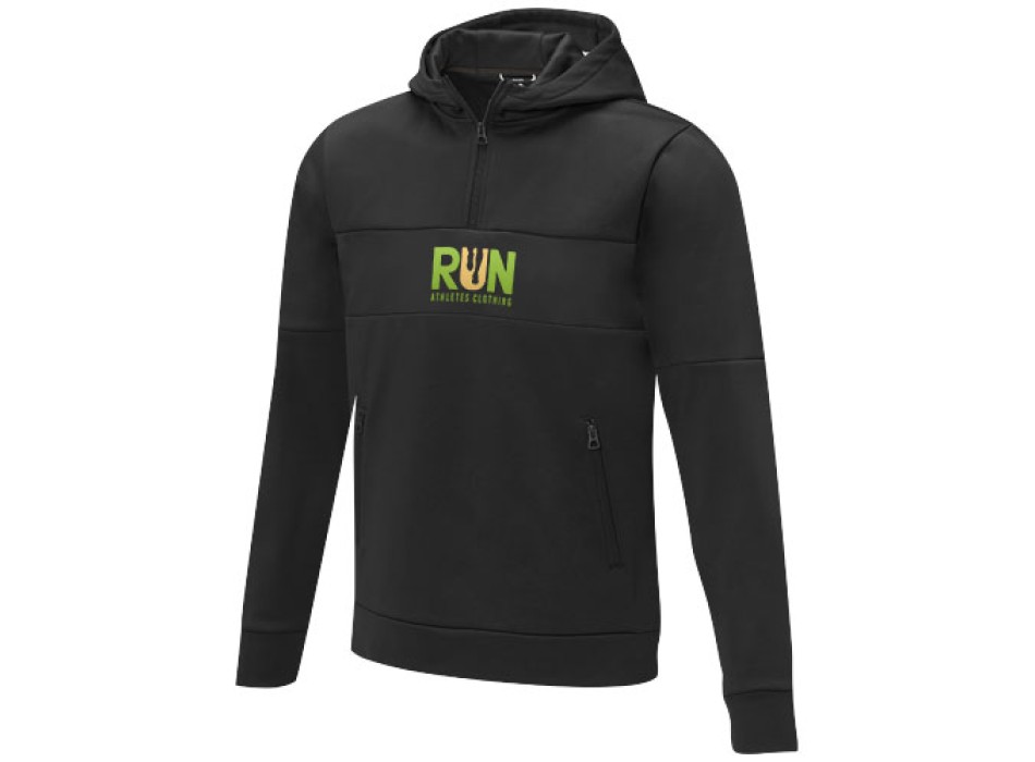 Felpa anorak con cappuccio da uomo a mezza zip Sayan
