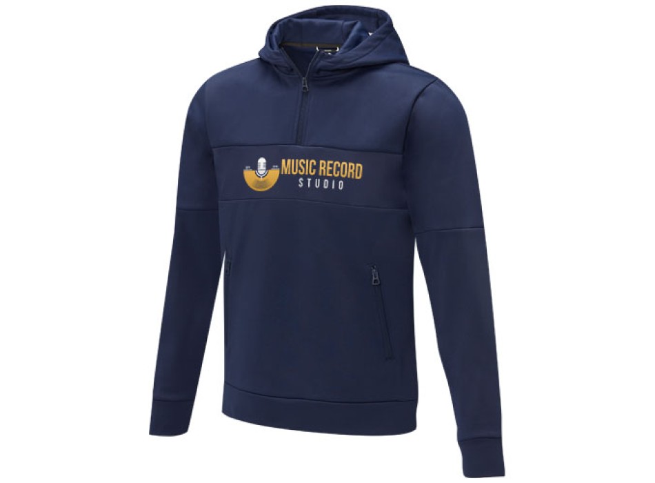 Felpa anorak con cappuccio da uomo a mezza zip Sayan