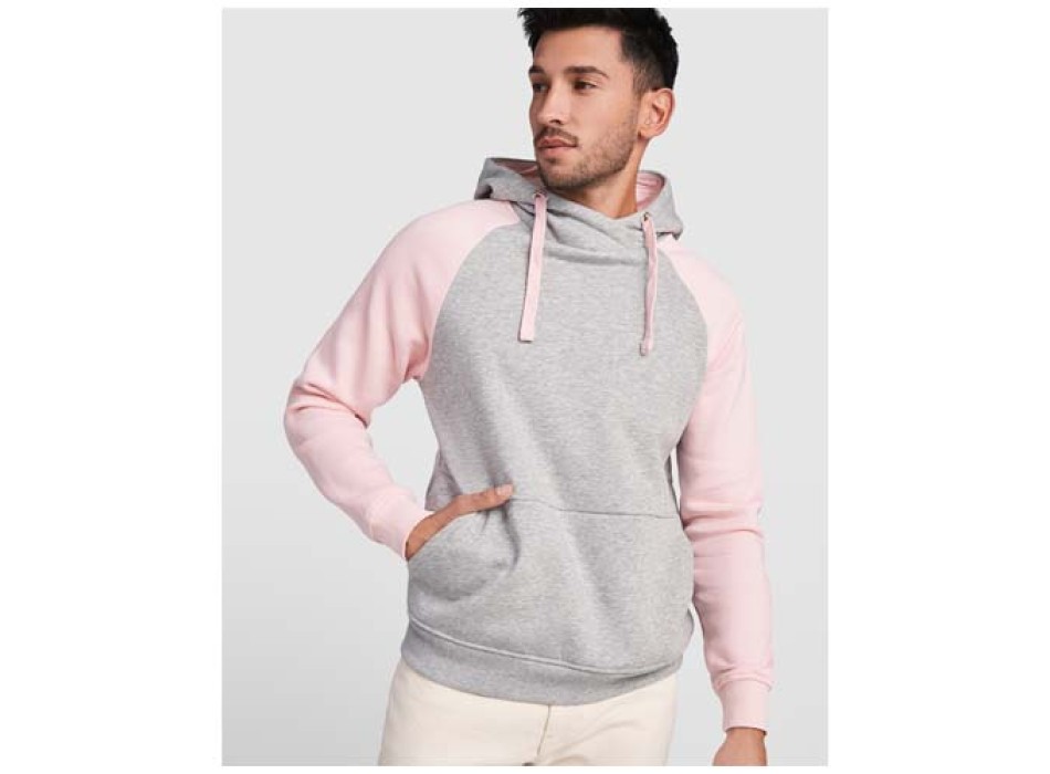 Felpa con cappuccio unisex bicolore Badet