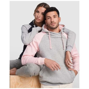 Felpa con cappuccio unisex bicolore Badet