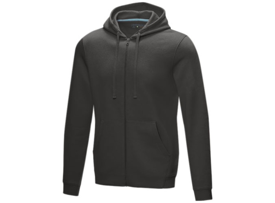 Felpa Ruby da uomo con cappuccio e full zip in tessuto organico riciclato