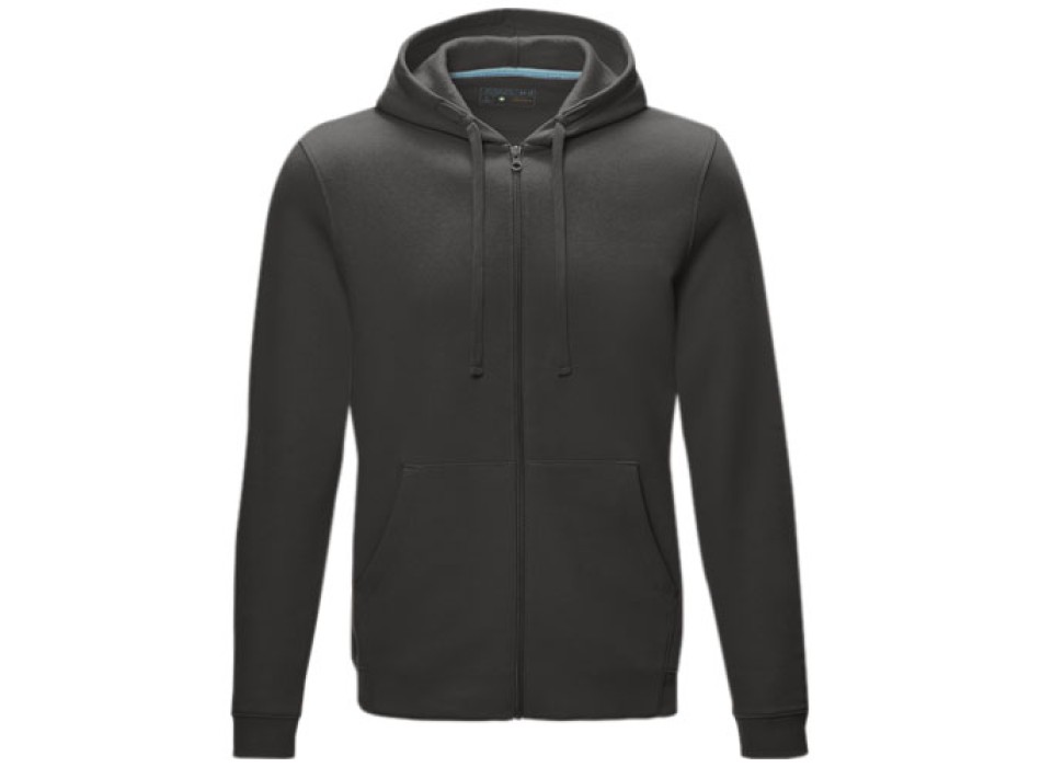 Felpa Ruby da uomo con cappuccio e full zip in tessuto organico riciclato