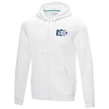 Felpa Ruby da uomo con cappuccio e full zip in tessuto organico riciclato