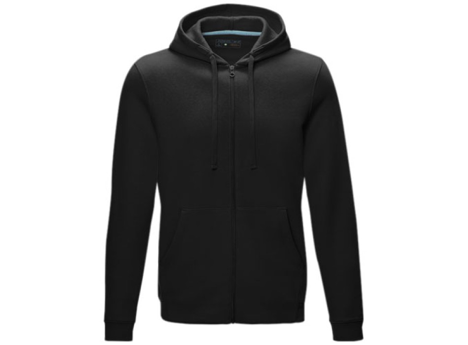 Felpa Ruby da uomo con cappuccio e full zip in tessuto organico riciclato
