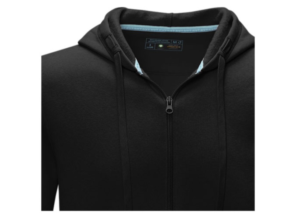 Felpa Ruby da uomo con cappuccio e full zip in tessuto organico riciclato