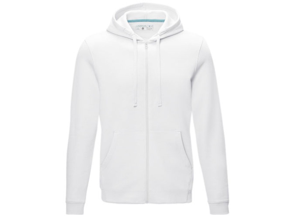 Felpa Ruby da uomo con cappuccio e full zip in tessuto organico riciclato