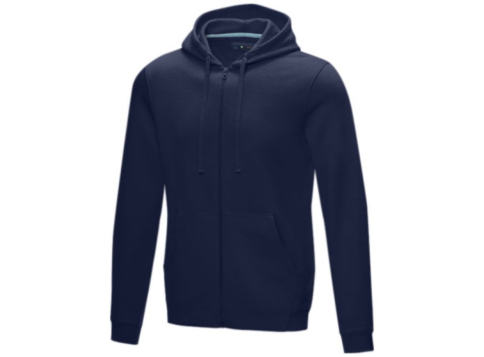 Felpa Ruby da uomo con cappuccio e full zip in tessuto organico riciclato