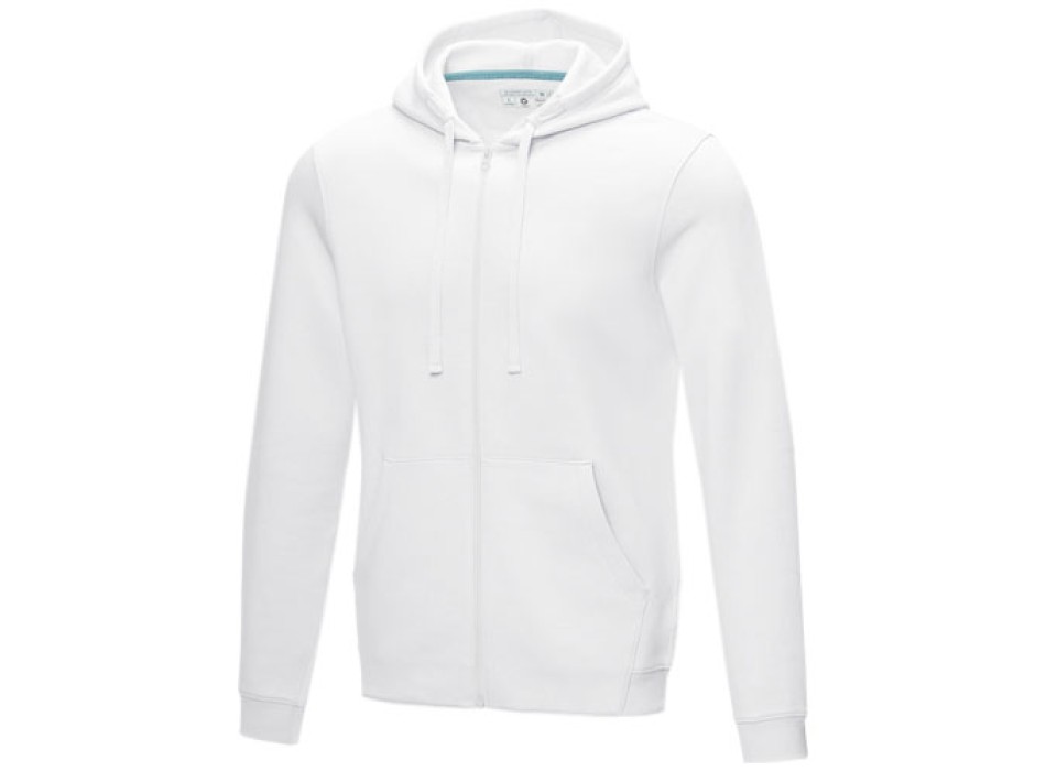 Felpa Ruby da uomo con cappuccio e full zip in tessuto organico riciclato