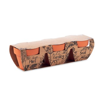 FLOWERPOT - Set di erbe in terracotta