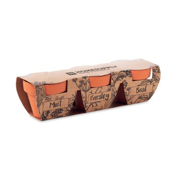 FLOWERPOT - Set di erbe in terracotta