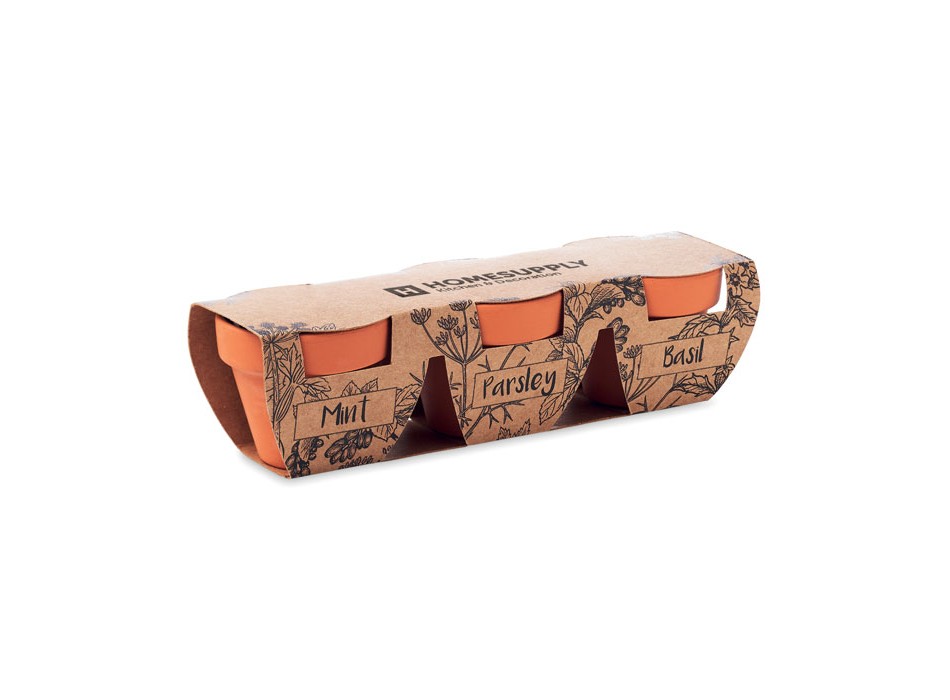 FLOWERPOT - Set di erbe in terracotta