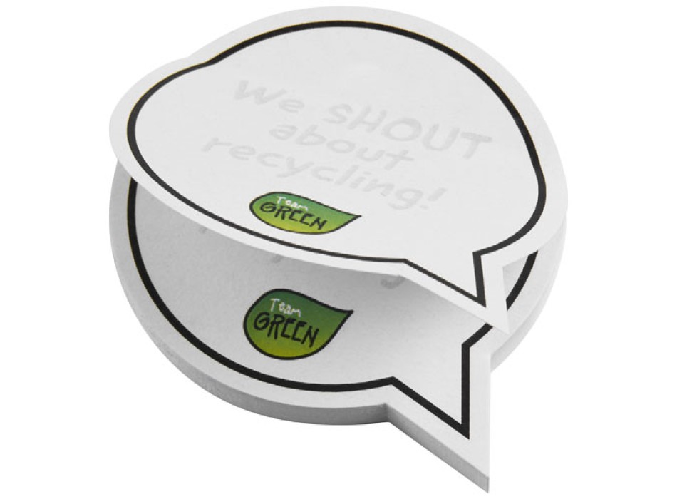 Foglietti adesivi in carta riciclata a forma di fumetto Sticky-Mate®