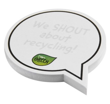 Foglietti adesivi in carta riciclata a forma di fumetto Sticky-Mate®