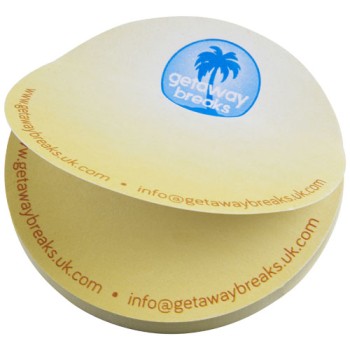 Foglietti adesivi in carta riciclata a forma rotonda Sticky-Mate®