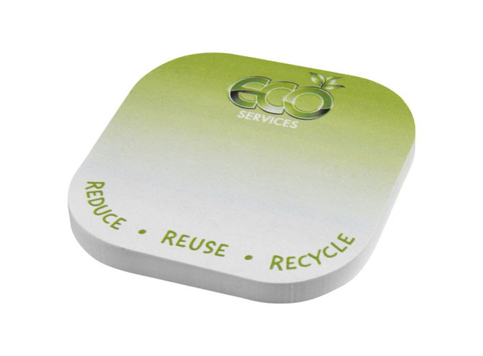 Foglietti adesivi in carta riciclata quadrati con angoli arrotondati Sticky-Mate®